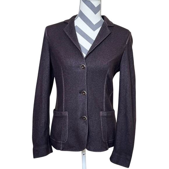 Lanficio Colombo Cashmere Silk Kate Blazer Chocolate Brown Size M - Picture 12 of 12